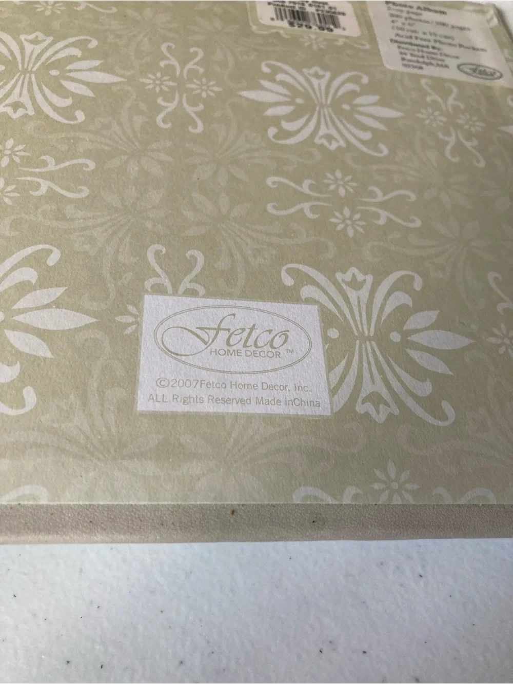Ivory Wedding Photo Album Ashley Oval 2007 w/Embroidered Decorative Accents